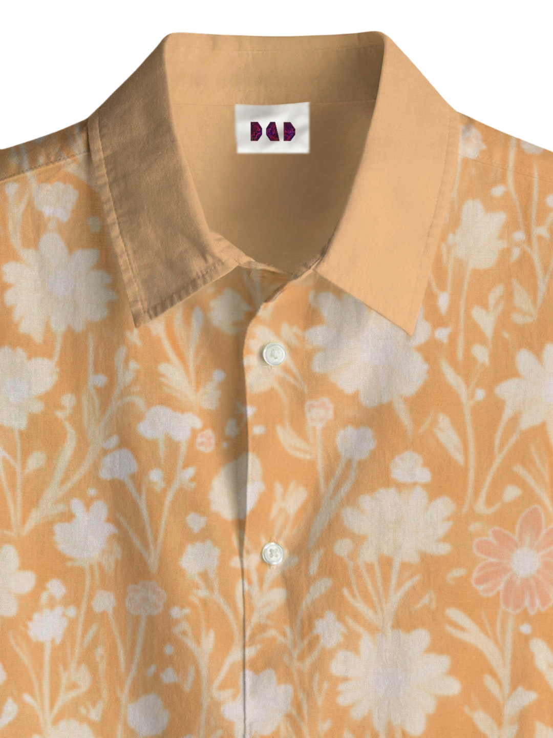 AI Imagined Peach World of Blobs Men's Collar Shirt