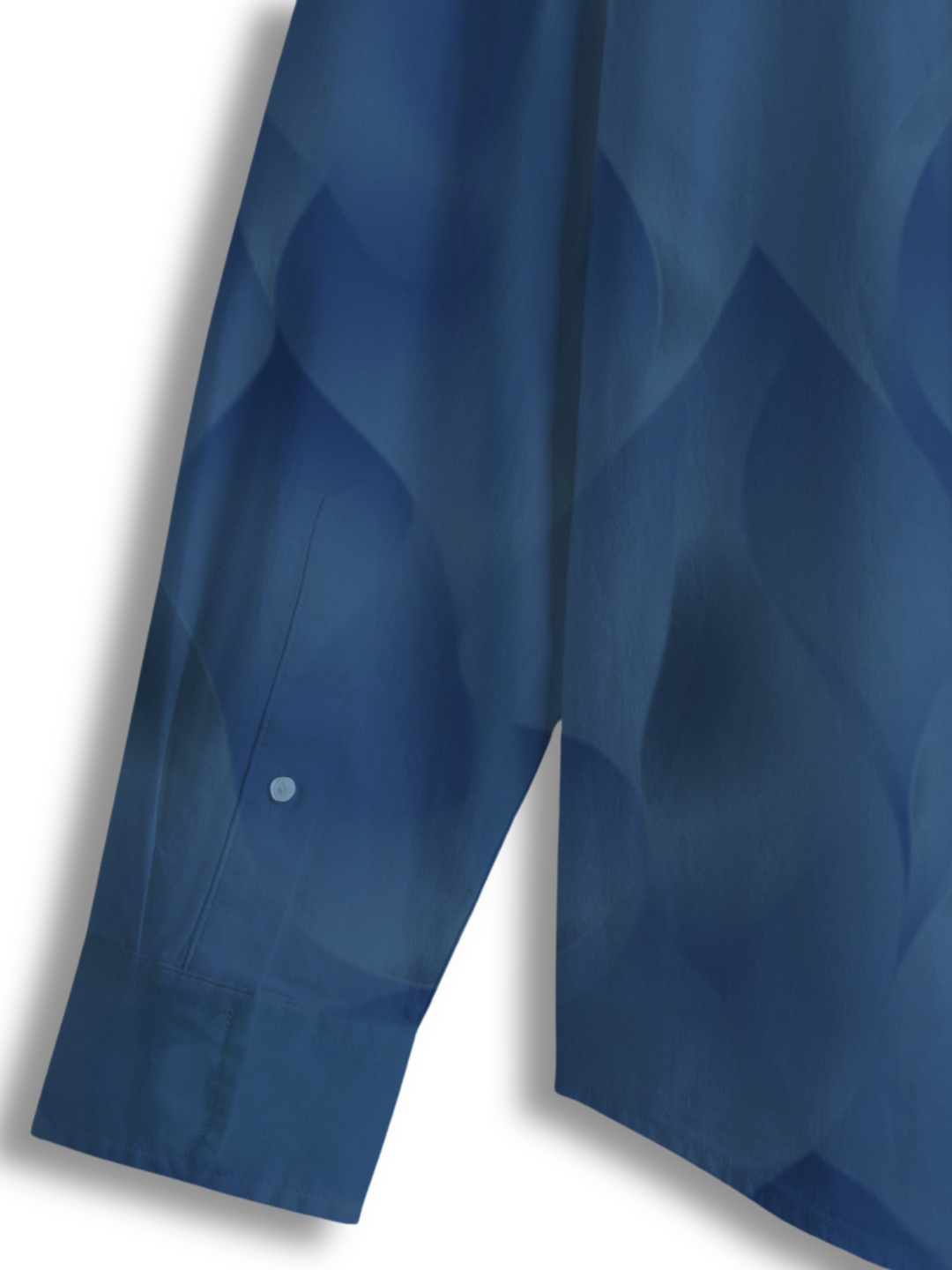 AI Imagined Blue Crystal Men's Collar Shirt