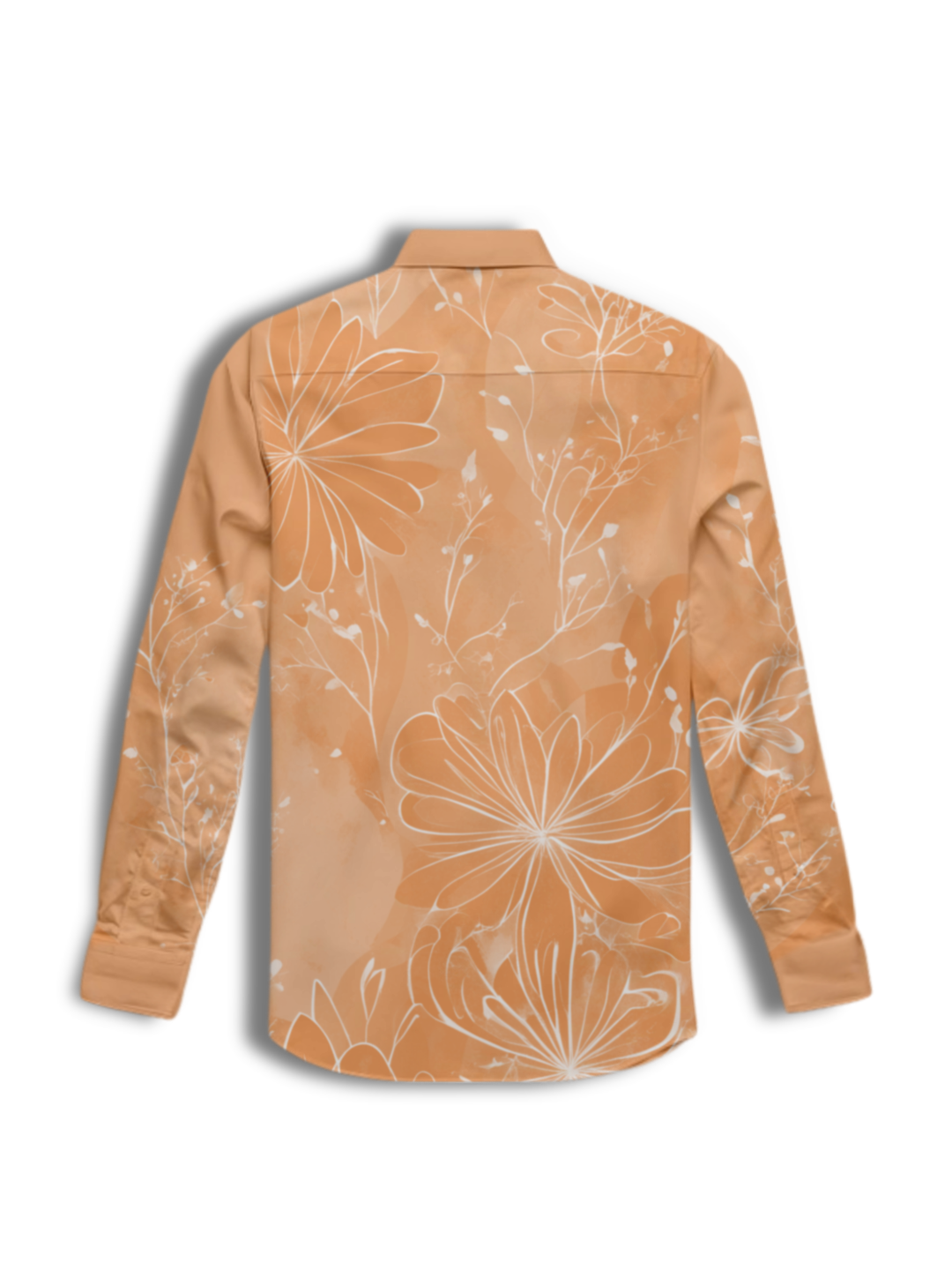 AI Imagined Peach Peace Blossom Men's Collar Shirt