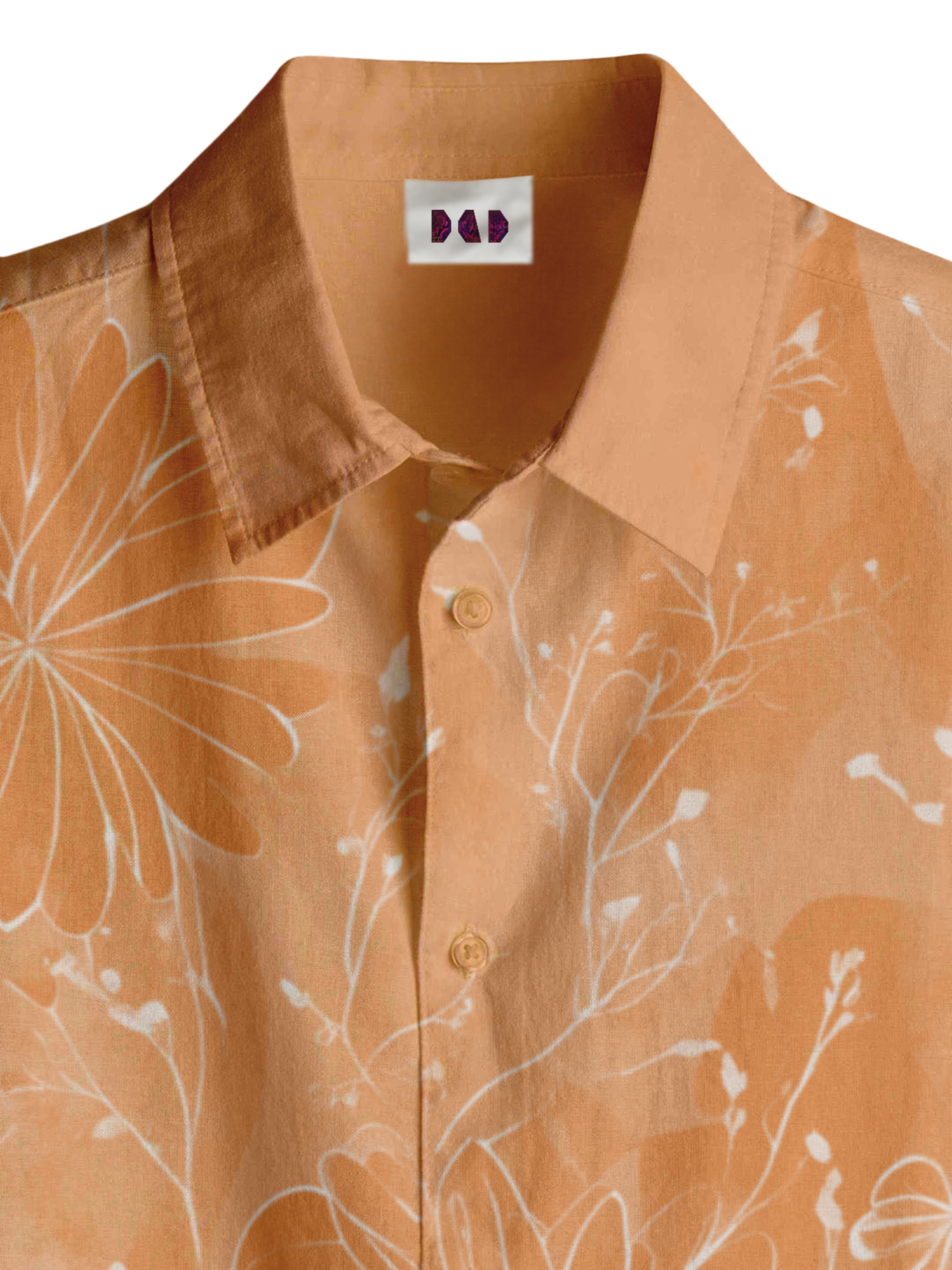 AI Imagined Peach Peace Blossom Men's Collar Shirt